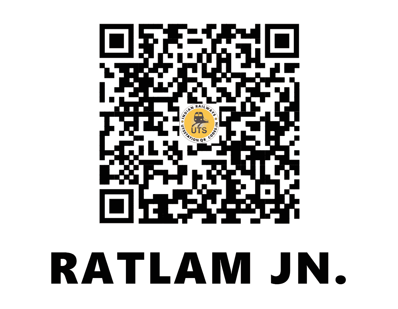 UTS QR Code for RATLAM JN. - RTM (WR - MADHYA PRADESH)